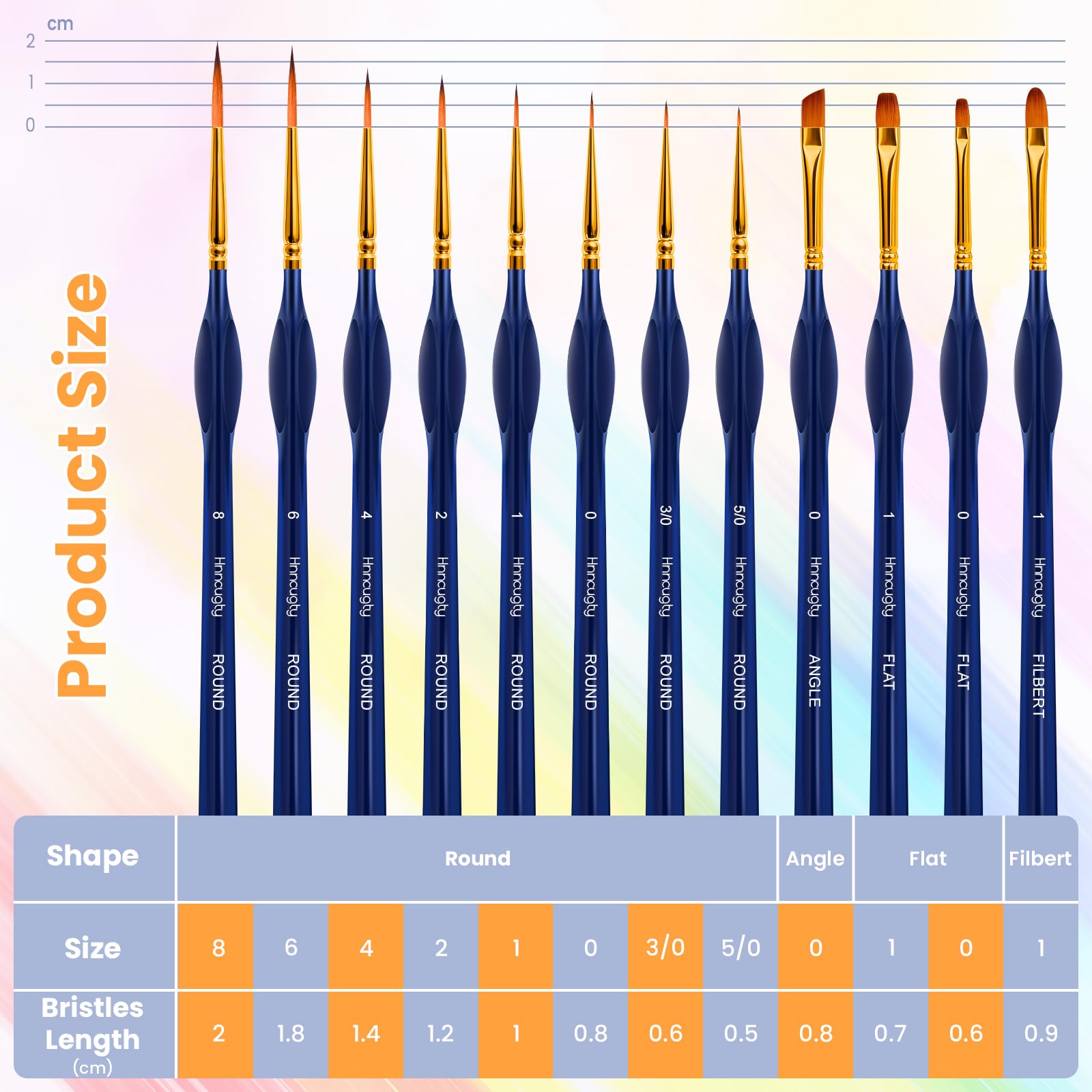 Miniature Paint Brushes - 12pcs for Acrylic & Watercolor -6 Miniature Paint Brushes - 12pcs for Acrylic & Watercolor -6