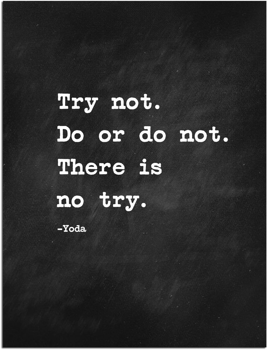 JP London Solvent Free Print PAPNSP13 Ready to Frame Poster Motivational Inspiration Sayings Quote Art at 24" h by 18" w from Yoda