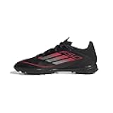 Unisex F50 League Football Boots Turf Football Boots, Core Black Iron Metallic Lucid Red, 10