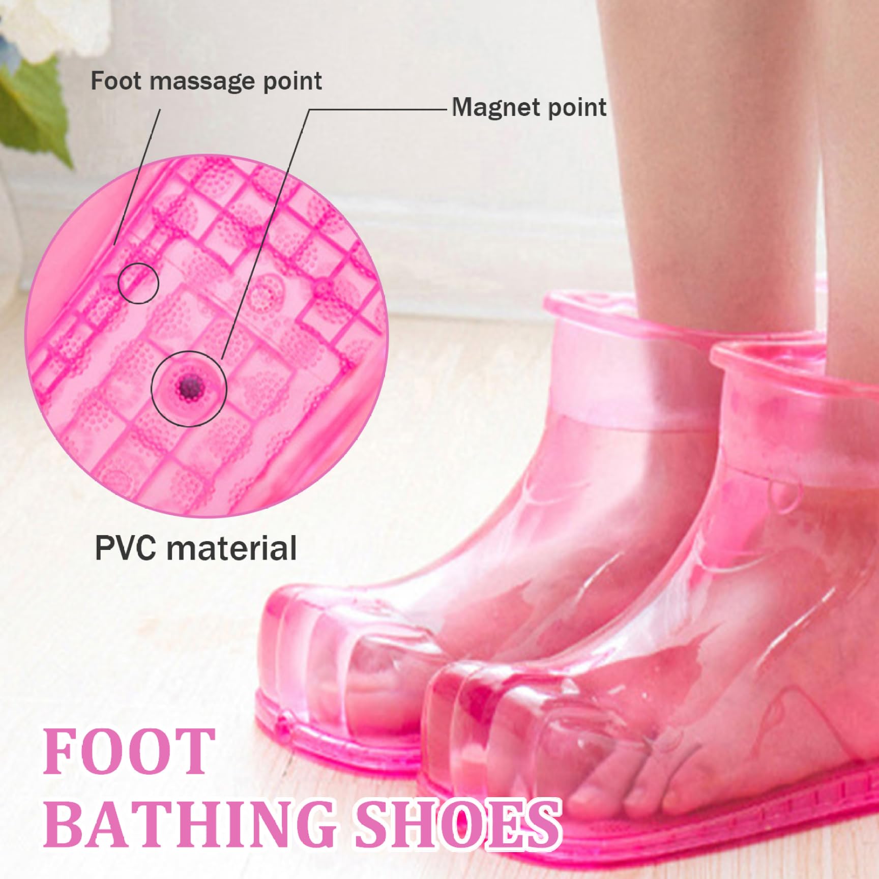 Bassin du pied pour tremper les pieds couverture complète des chaussures de bain à pied avec des points de massage faciles à utiliser le trempage portable pour se relaxer et auto-soif ..