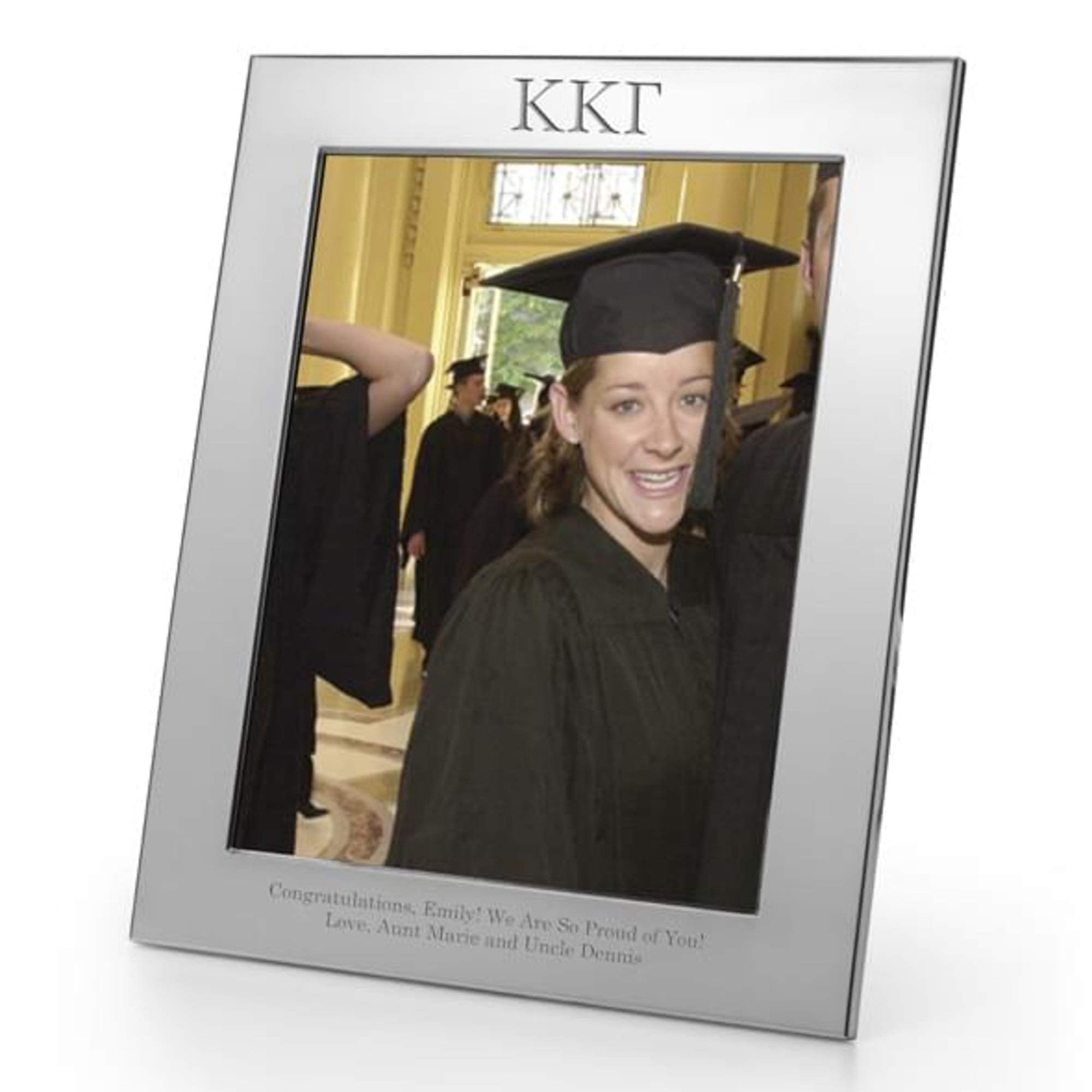 M. LA HART Kappa Kappa Gamma Polished Pewter 8x10 Picture Frame