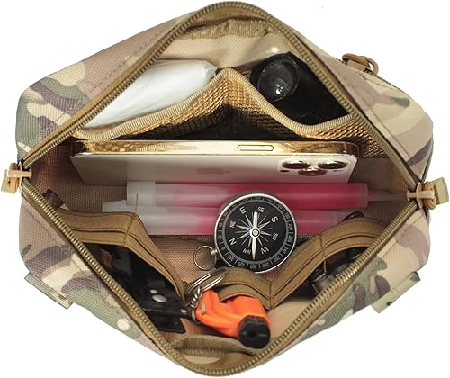 Miniatura 5 de Tactical Molle - Bolsa horizontal para administración, multiusos, corte láser, bolsa de herramientas EDC