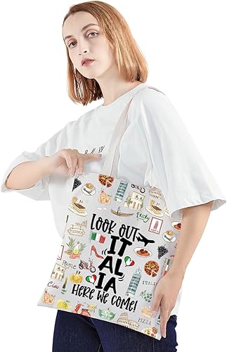 Miniatura 3 de JNIAP Italia Bolsa de lona Italia Regalos de viaje Italia Bolsa de compras reutilizable Italia Bolsa de viaje Italia Bolsa de comestibles