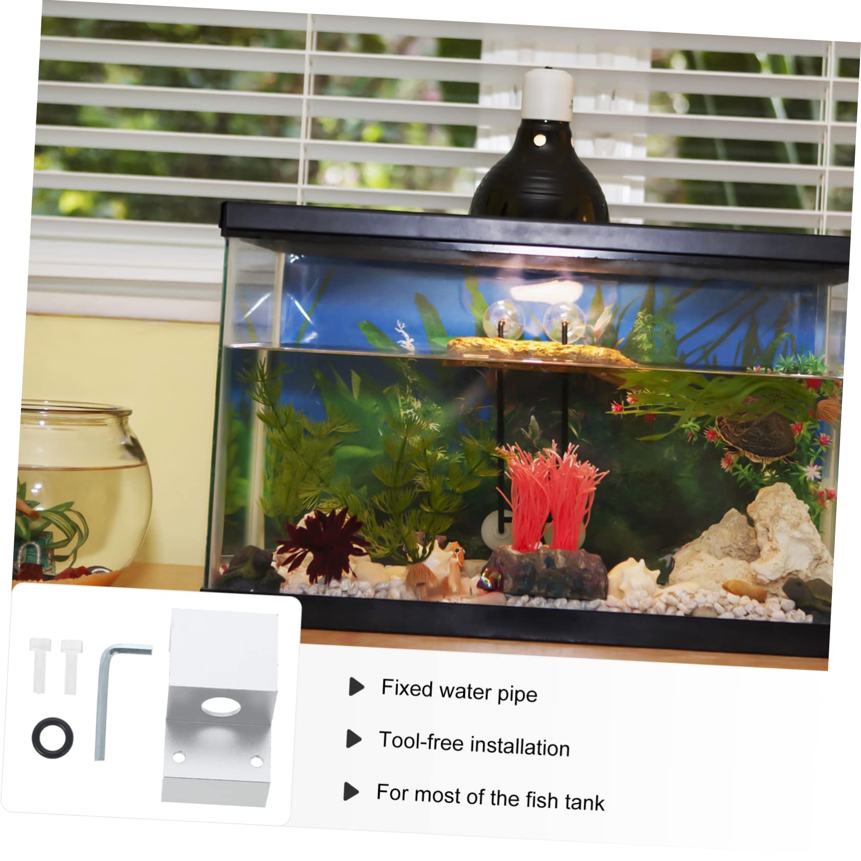 MiOYOOW Weiche Rohrbefestigung Für Aquarium – Aluminium-Klemme, S & L Größen – Leckage-Schutz Für Filterrohre