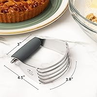 Vista 35 de Zulay Kitchen - Batidora de masa profesional, cortador de repostería de acero inoxidable, licuadora de pastelería resistente y cortador de masa