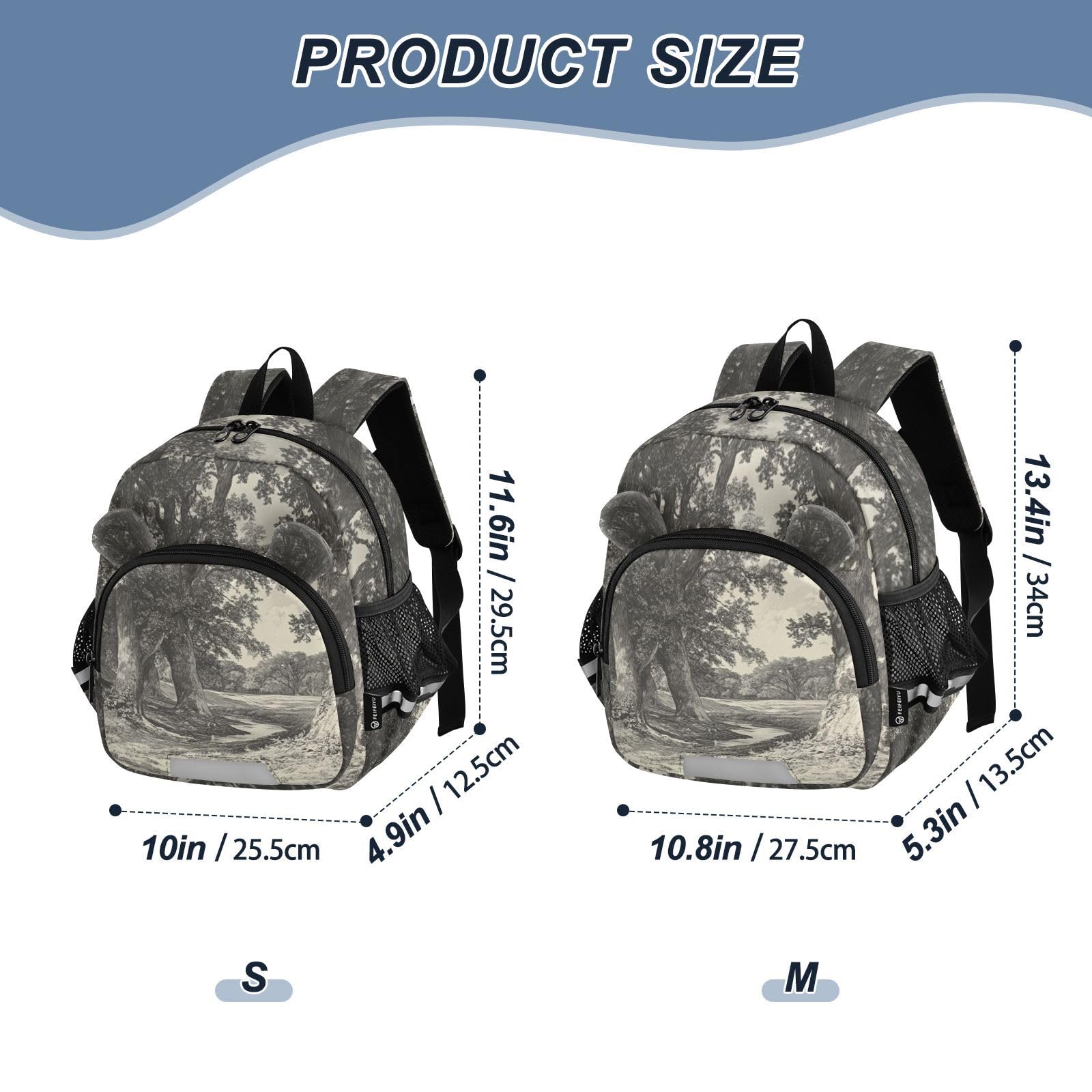 River Oak Sepia Toddler Harness Backpack for Boys Girls 3-6 Years Kids Backpack with Anti Lost Safety Leash Child Leash Backpack for Walking Travel Preschool