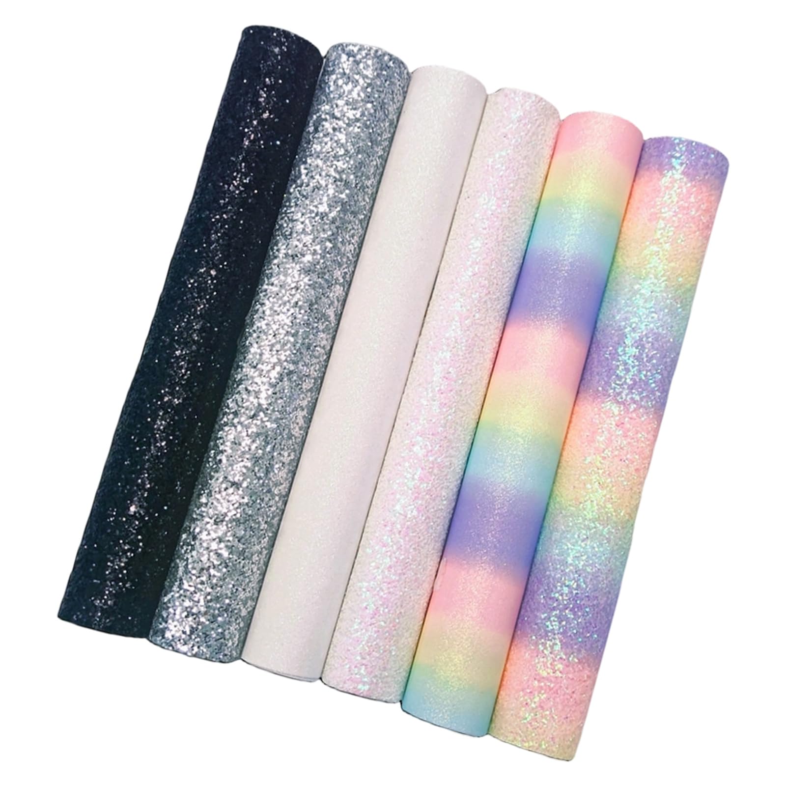 Qusinfc 6PCS Beads Ironing Paper with Rainbow Glitters for Craft and Kids Art Projects Craft Sheets