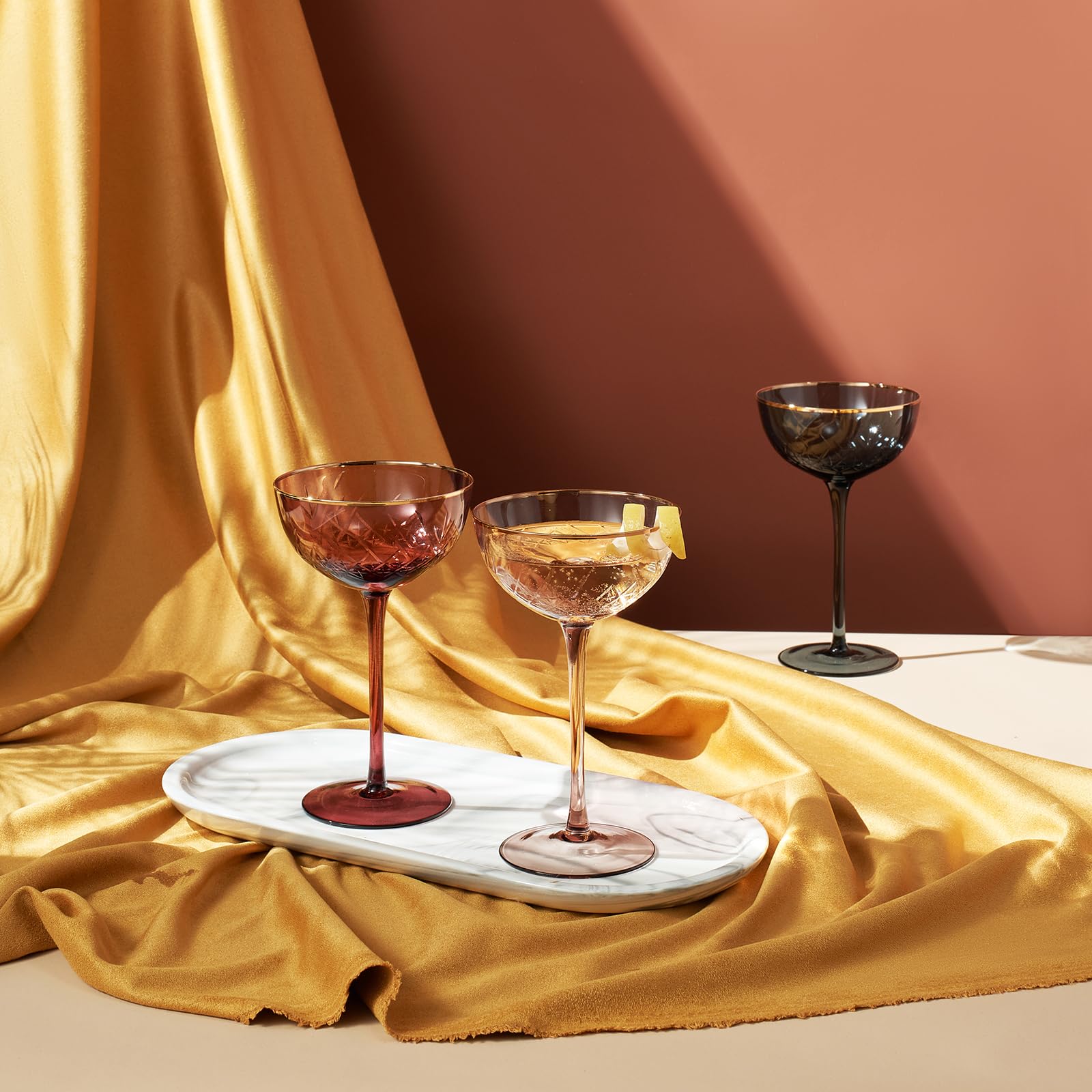 Snapklik Vintage Art Deco Coupe For Champagne Martini Cocktails