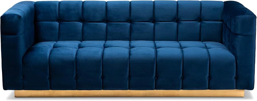 Baxton Studio Sofa, Blue