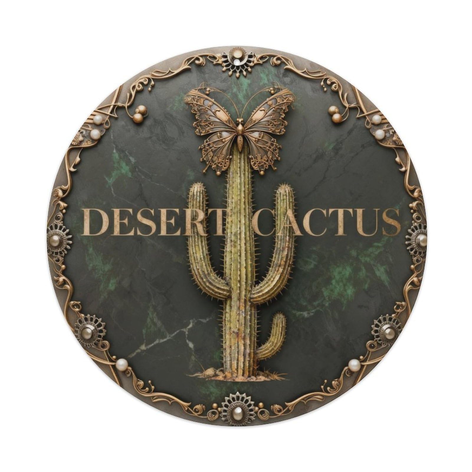 Desert Cactus Decor Metal Tin Sign Plaque