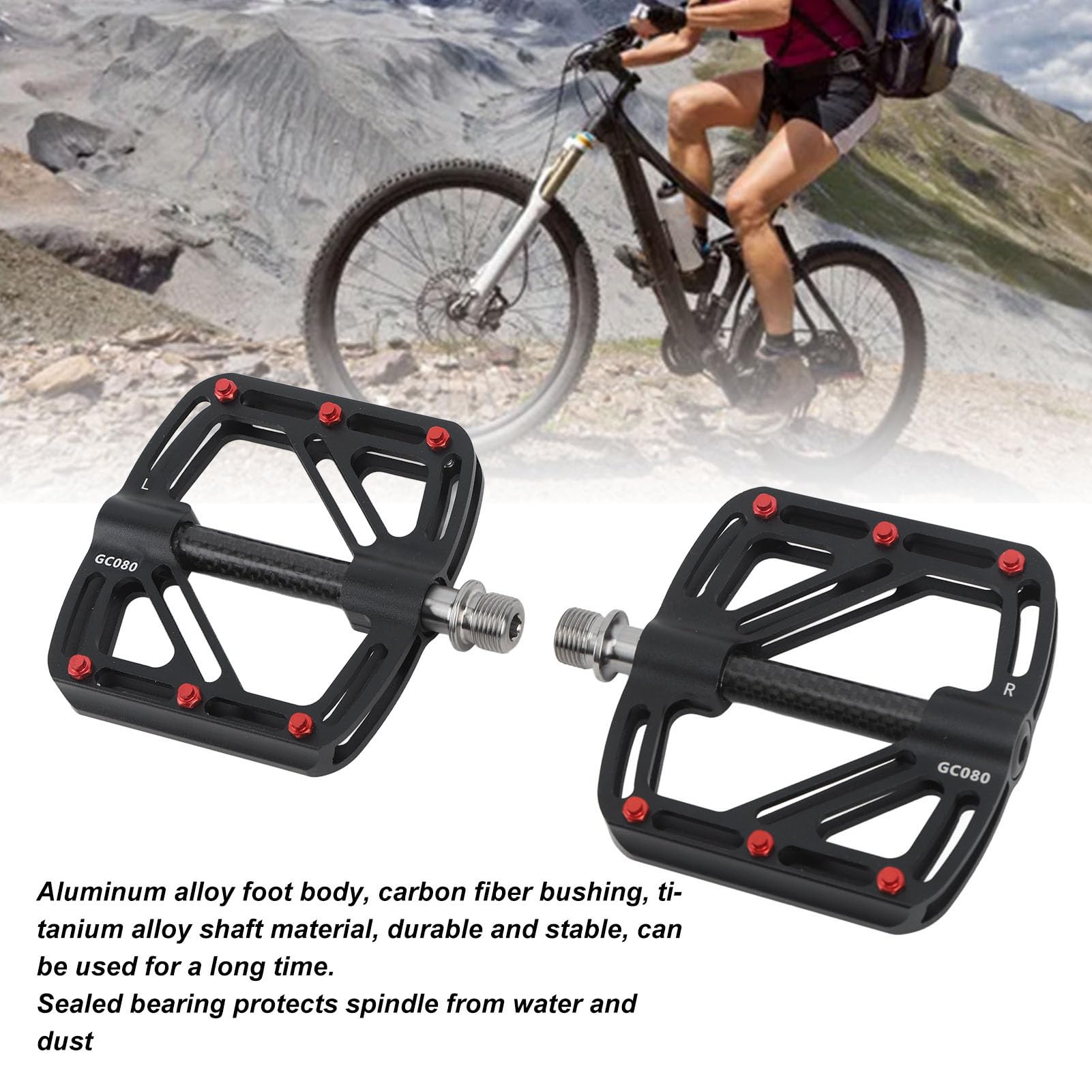 WW GC‑080 Pedał roweru górskiego z łożyskiem Lekki zamienny pedał roweru ze stopu aluminium EEE