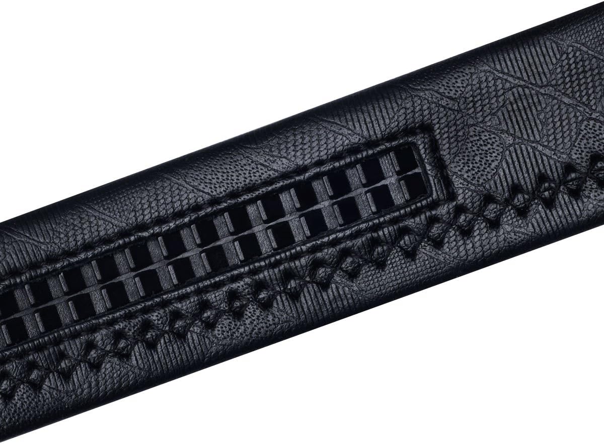 Barry.Wang Designer Mens Belts Leather Ratchet 1 3/8" Adjustable Sliding Buckle Dress Belt Automatic Strap Golf Business - Image 7