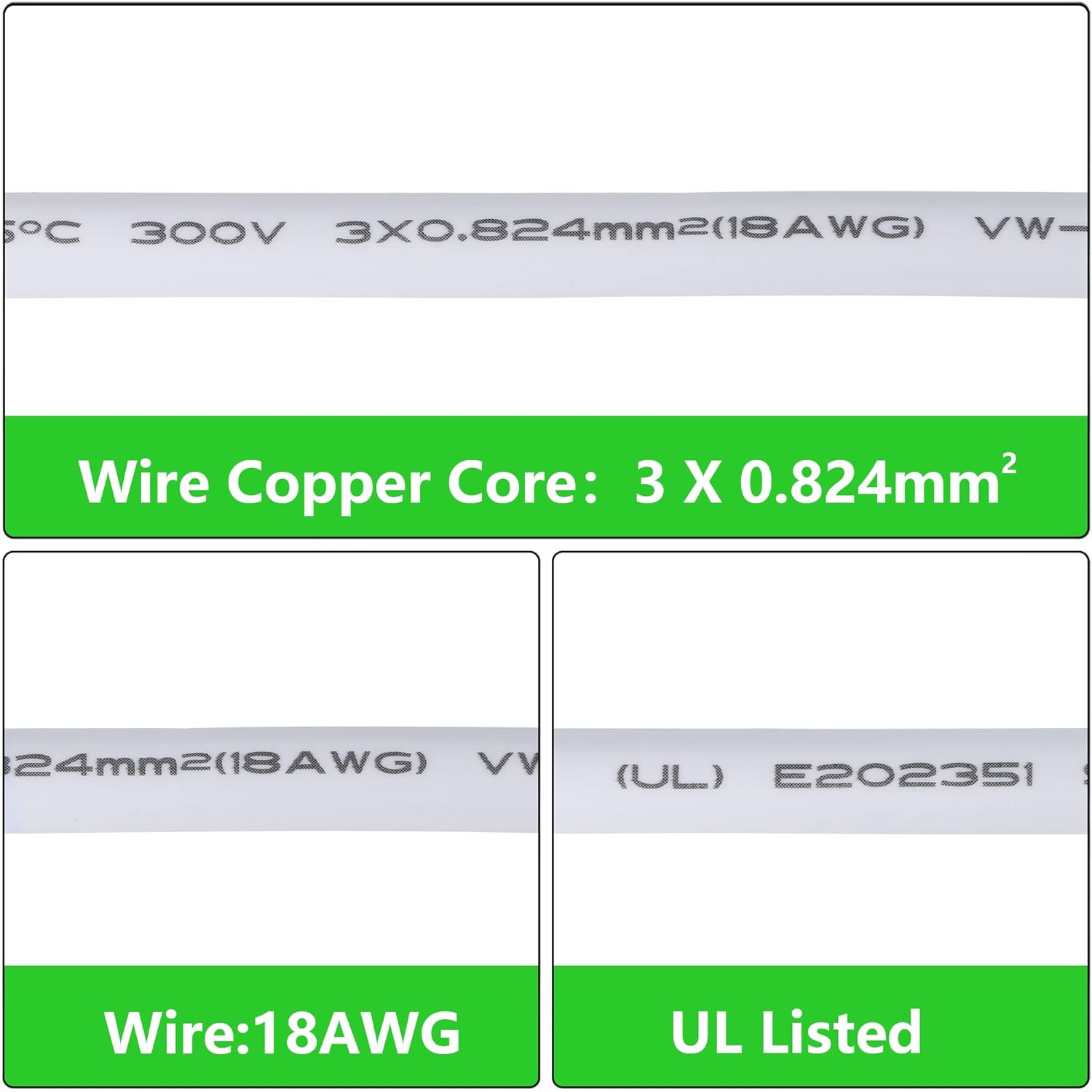 SinLoon UL-LP Certification T5 T8 LED Lamp Connecting Wire Ceiling Lights Daylight LED Integrated Tube Cable Linkable Cords for Tube Lamp Holder Socket Fittings with Cables(1.5M 10 Pack)