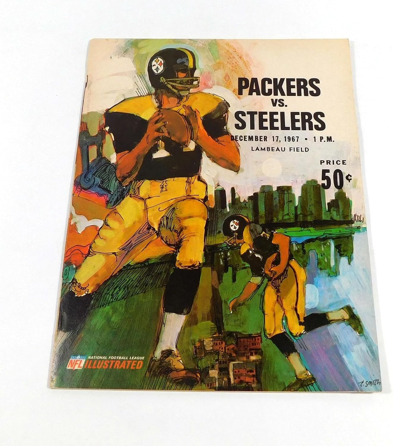 1967 Pittsburgh Steelers at Bay Packers NFL Football Program 12-17-67 - NFL Programs