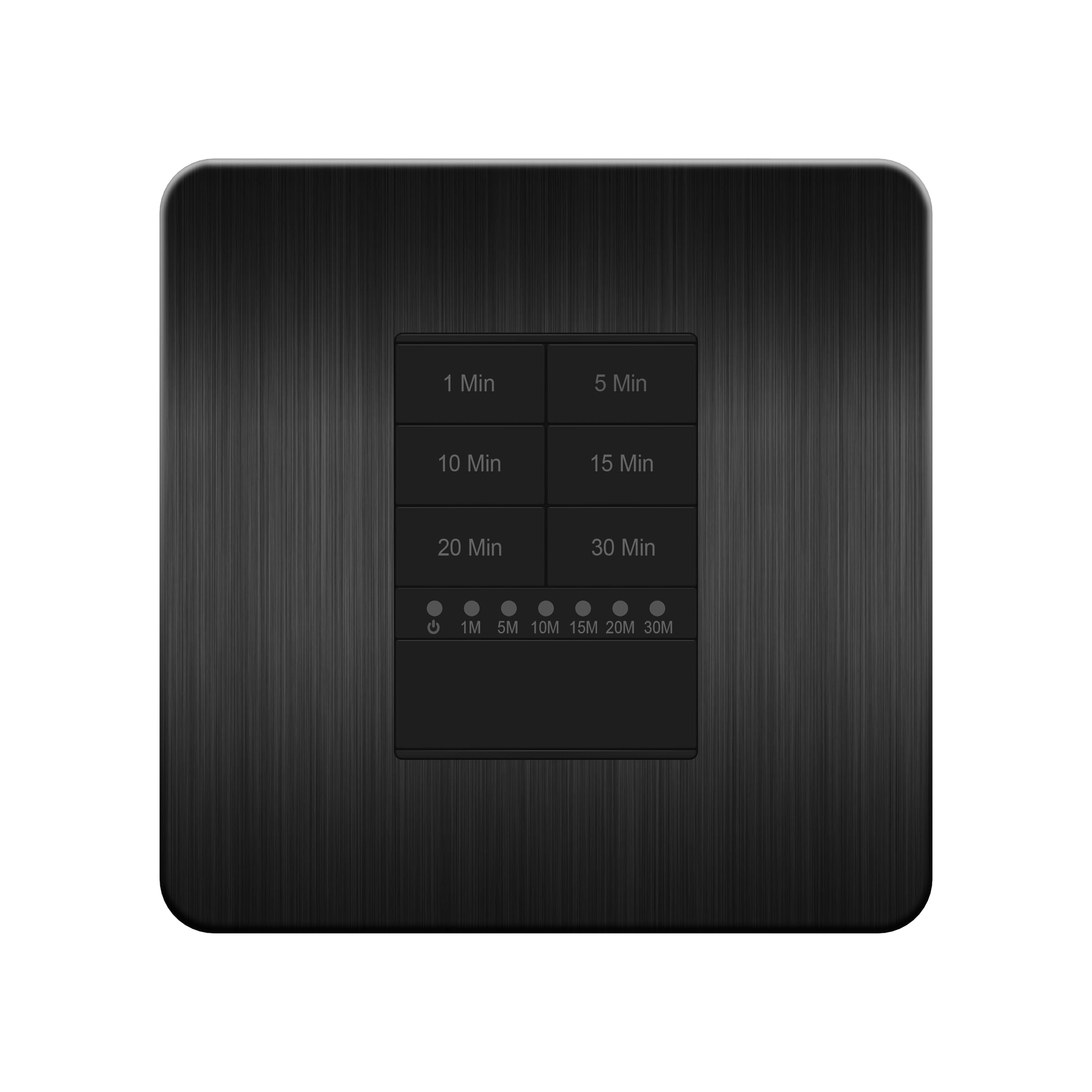 LIDER Interruptor temporizador de cuenta regresiva de 30 minutos, interruptor temporizador enchufable para luz/ventilador, requiere tierra, no requiere neutro, indicador LED, placa de cubierta de