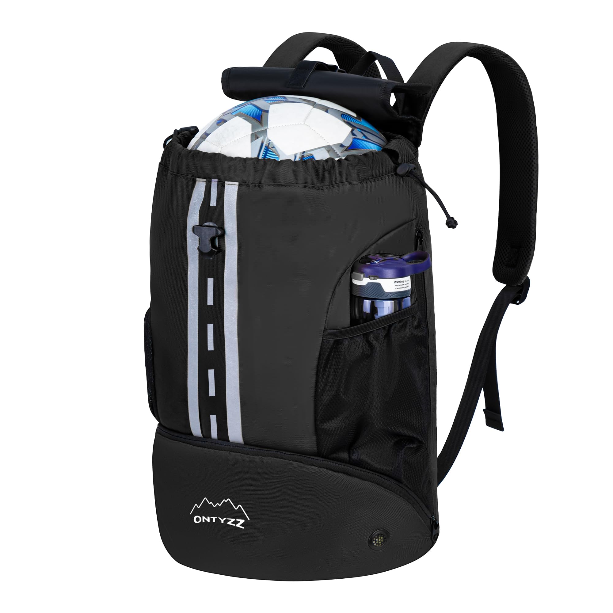ONTYZZ Wasserdicht Rucksack mit Kordelzug Sportrucksack mit Schuhfach Multifunktionaler Tagesrucksack für Gym Yoga Schwimmen Strand Tanzen Basketball Volleyball Fußball Tasche