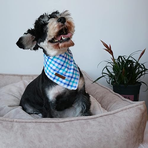 Miniatura 5 de UP URARA PUP Bandana de verano para perro, cómoda bufanda triangular de algodón para perros medianos y grandes, pañuelo lavable para perros machos y