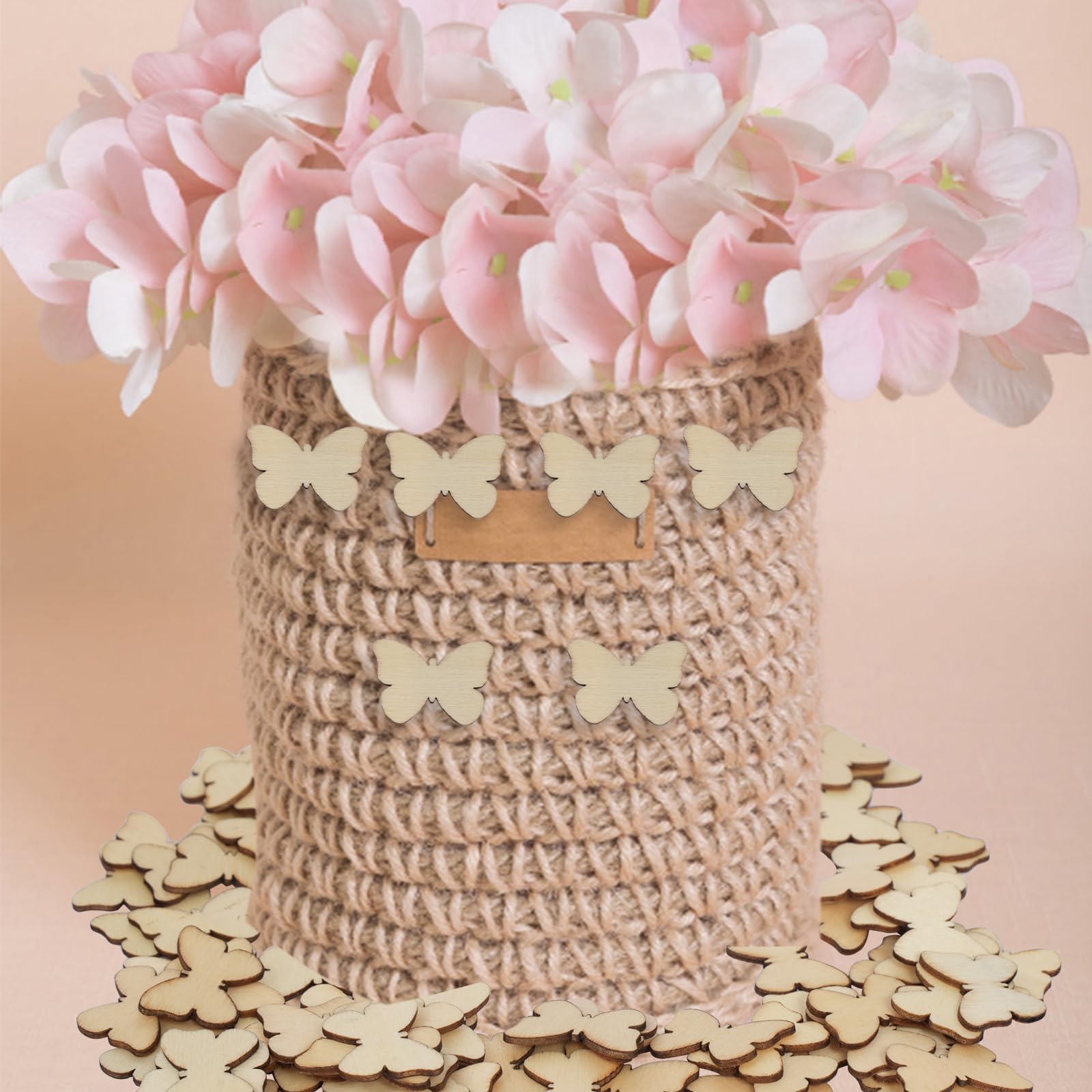 300 Schmetterling Holzscheiben Zum Basteln – 2,5cm, Naturfarben, Für Deko, Scrapbooking & DIY-Projekte
