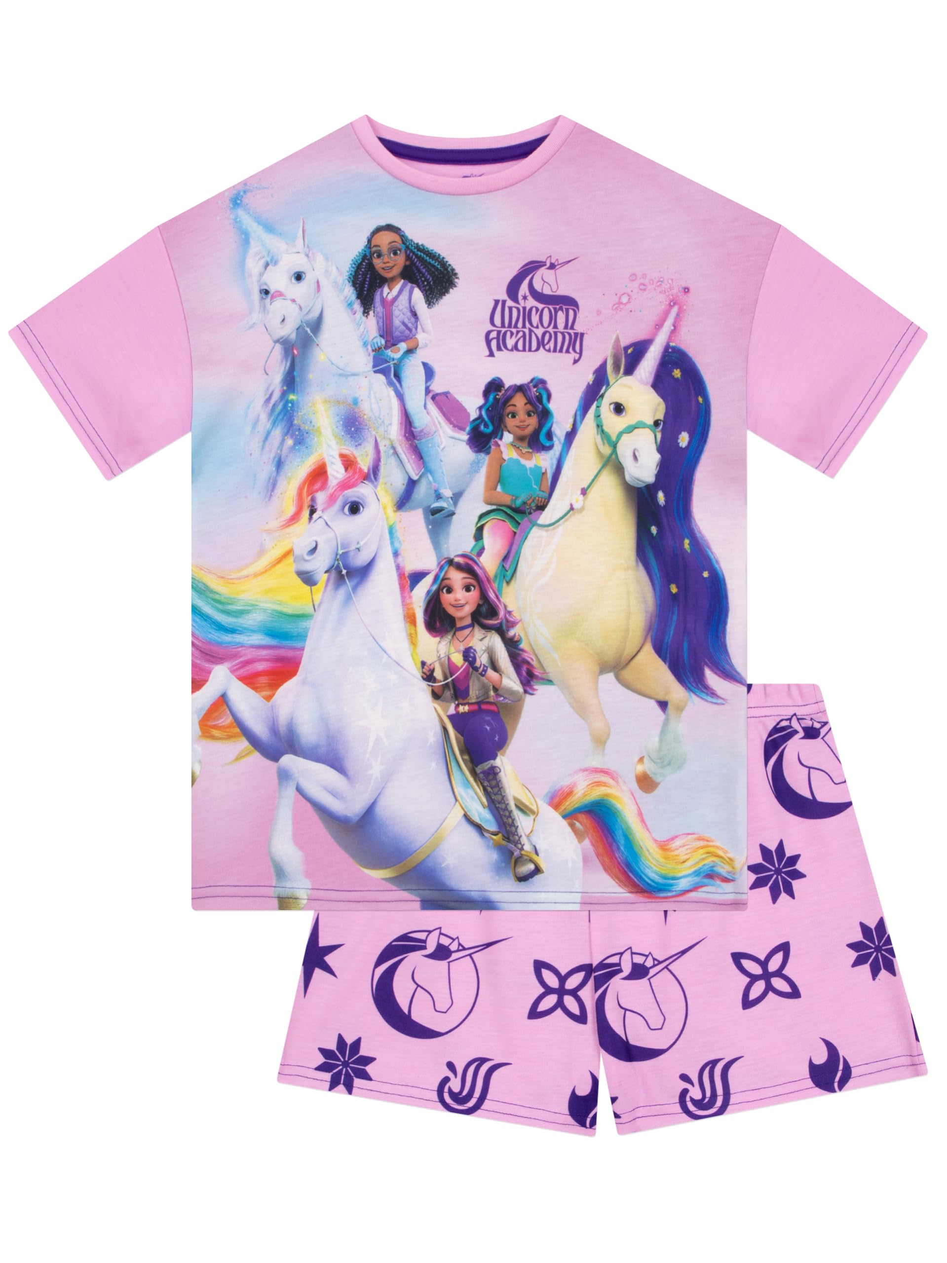 Unicorn Academy Academia Unicornio Pijamas | Pijama Unicornio Niña | Pijama De Verano Niñas