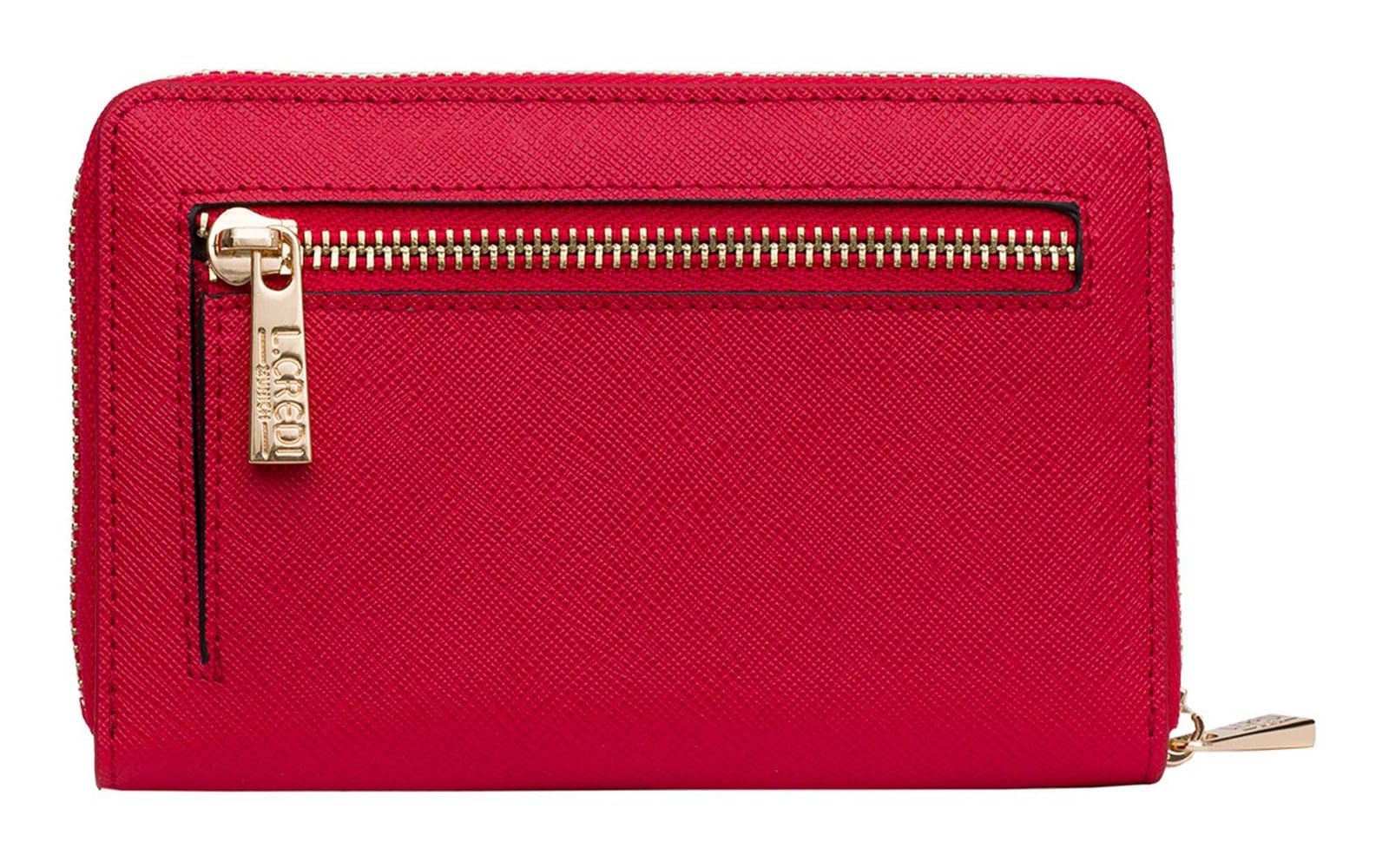 L.Credi portafoglio Poema Zip Around Wallet Red rosso