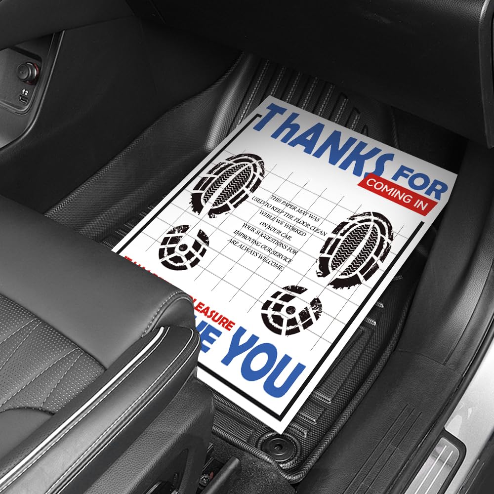 100Pcs Paper Floor Mats Detailing for Car Disposable Kraft Paper Mats Automotive Covers Protector for Vehicle — view 5