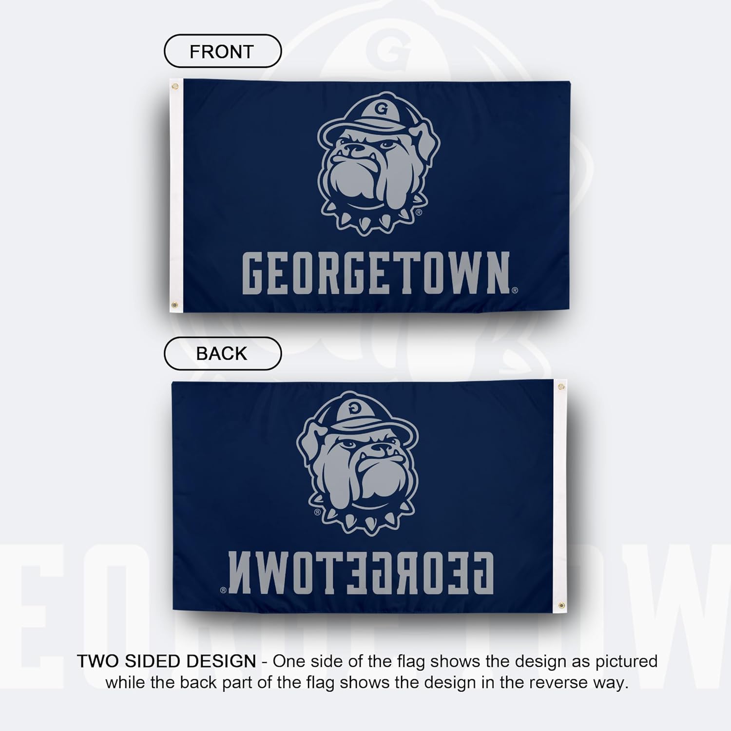 Desert Cactus Georgetown University 100% Polyester Indoor Outdoor 3x5 feet Banner Hoyas GU (Flag F)