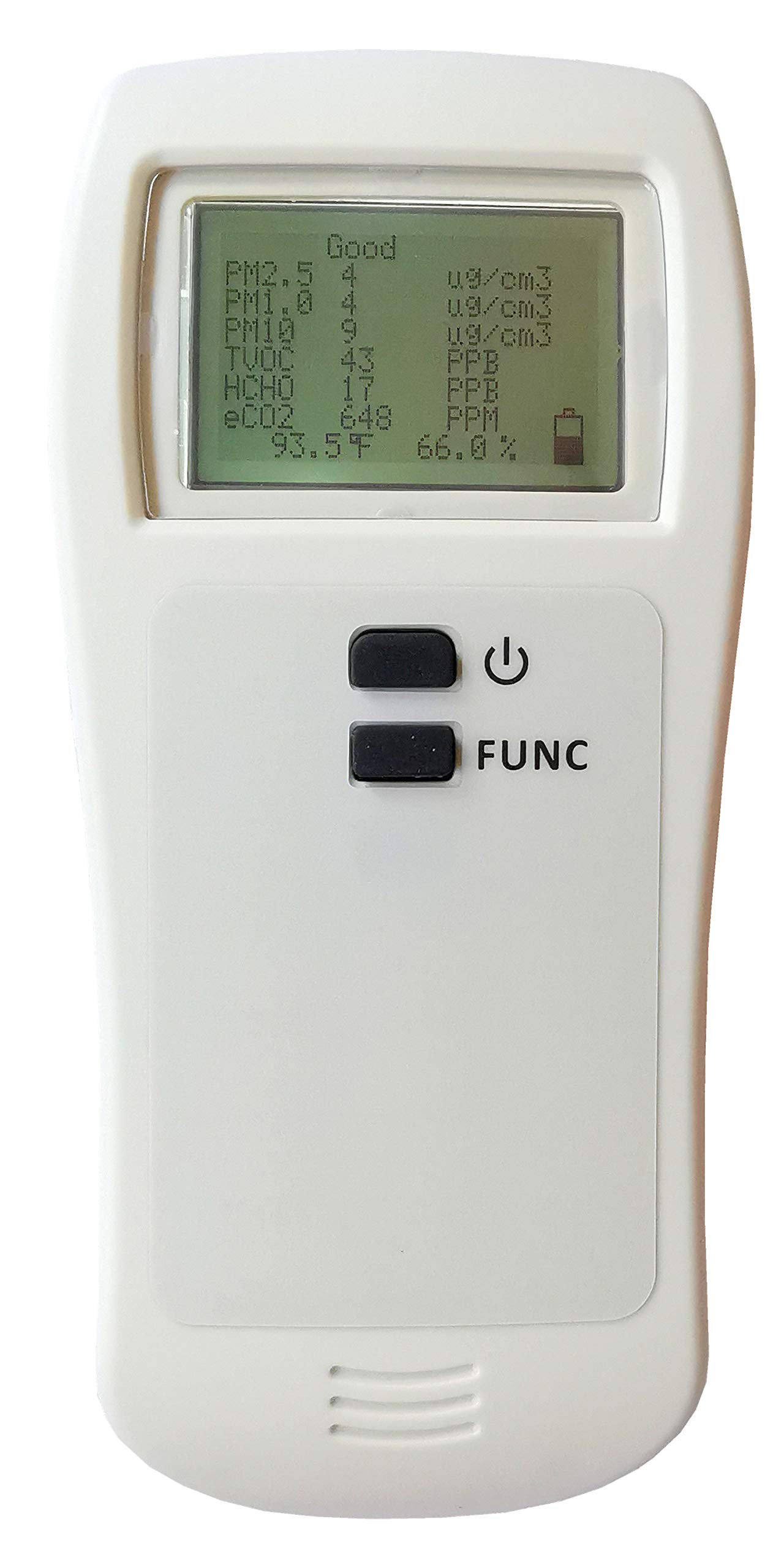 Air Quality Monitor TVOC Formaldehyde (HCHO) Detector PM2.5 PM1.0 PM10 Micron Particulate Matter Dust Pollution Meter for Home Office School Restaurants and Hospitals