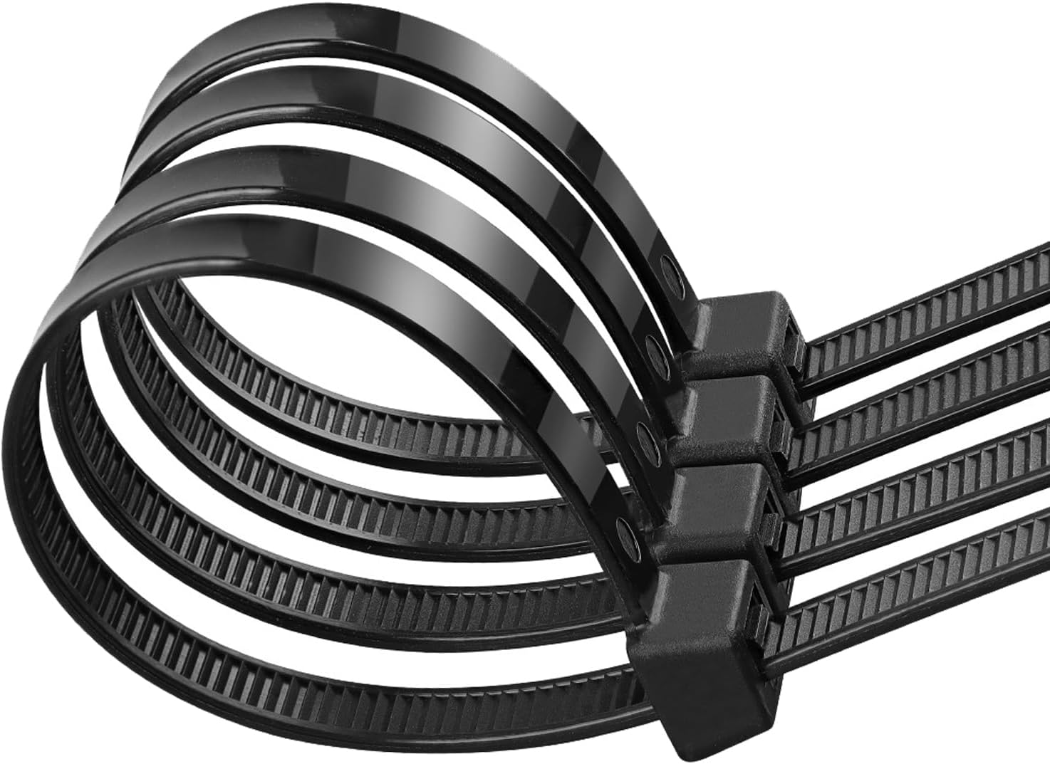 250 Pcs Cable Ties，12 Inch Black Cable Zip Ties, Multi-Purpose Self-Locking Nylon Cable Cord Management, Plastic Wire Ties Perfect for Home,Office,Garden,Workshop (250, 12")