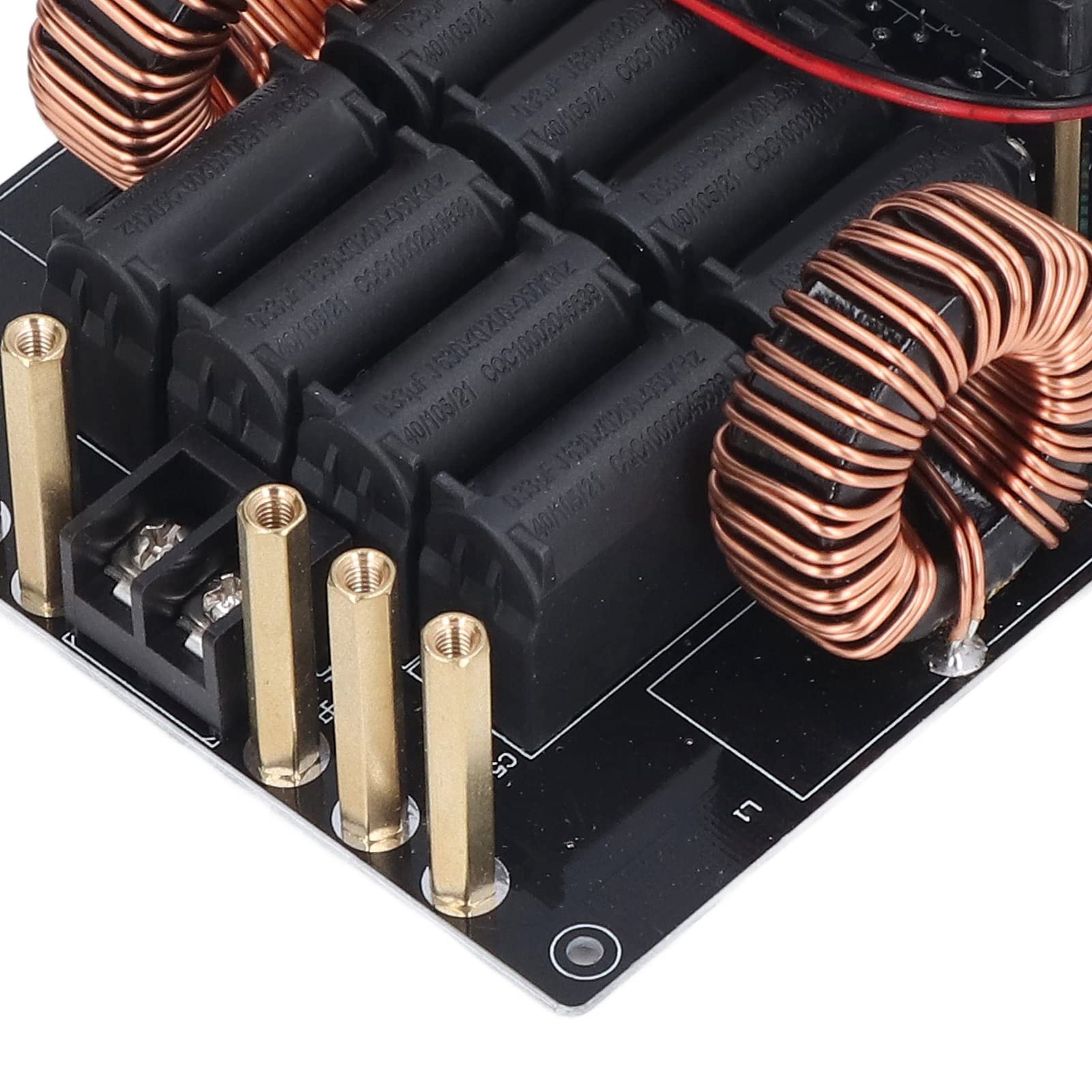FTVOGUE Płyta Grzewcza Indukcyjna ZVS moduł Zasilania Nagrzewnicy z cewką DC 12 V do 40 V 50A 1KW Obudowa z Tworzywa Sztucznego do Ogrzewania Metalu Naprawa Elektroniki Zastosowanie w Warsztacie