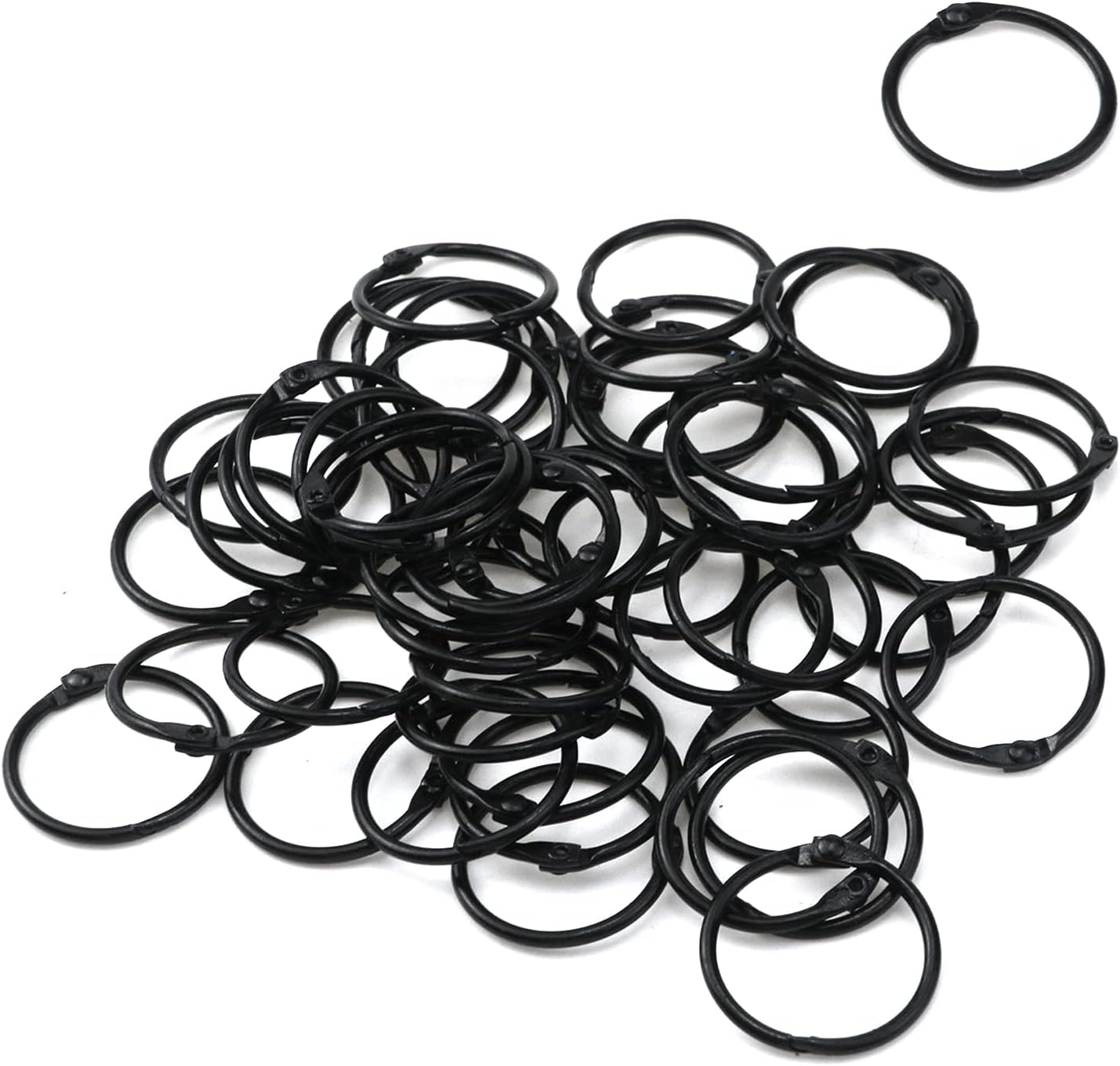 Tighall Black Metal LooseLeaf Binder Rings 1" Book Ring