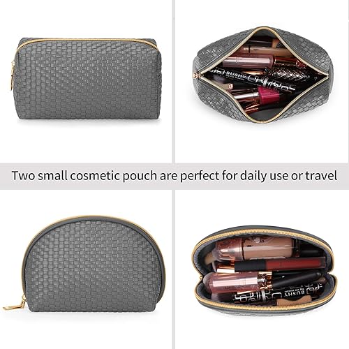 Miniatura 3 de KTMOUW Bolsa de maquillaje 3 unids impermeable bolsa de cosméticos portátil viaje bolsa de cosméticos tejido organizador bolsa de almacenamiento,