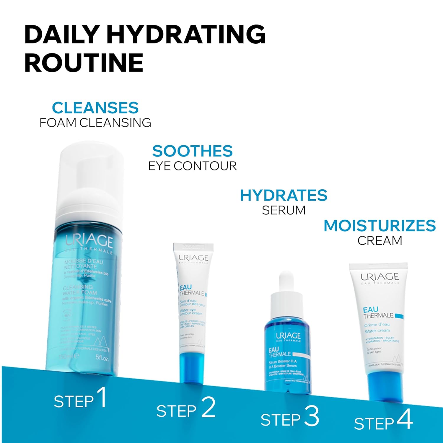 Uriage Face Cleanser & Make-Up Remover With Edelweiss, Ultra-Soft Airy Foam, Rinse-Off Cleanser, Perfectly Removes Make-Up, Leaves Skin Soft, Floral Fragrance, Soap-Free, Physiological Ph - Image 6