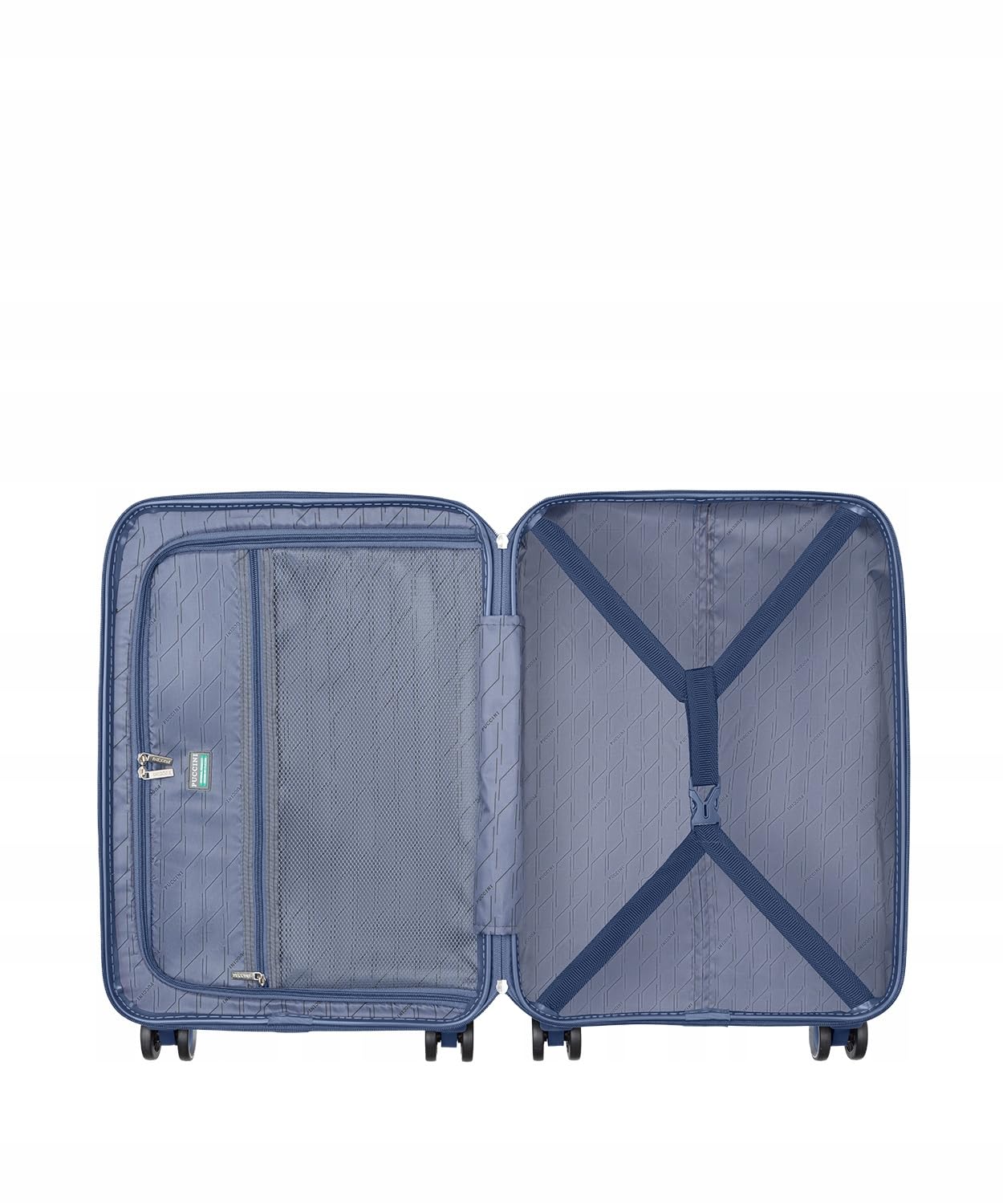 PUCCINI Walizka Kabinowa, Twarda, Granatowa, Polipropylen, 36L, 4 Kółka Obrotowe 360°, 56x36x22 cm, 2.6 kg
