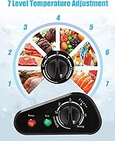 Vista 7 de Chest Freezer 3.5 Cu.Ft Mini 7 Gears Temperature Control Compact Deep Freezer with Top Open Door and Removable Storage Basket Black