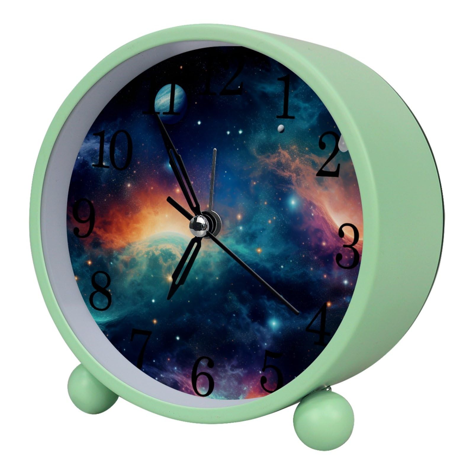 etoenbrc Battery Operated Clock Slient Plastic Table Clock Battery Operated Bedside Alarm Clock with Light for Bedroom Living Room(Color34)