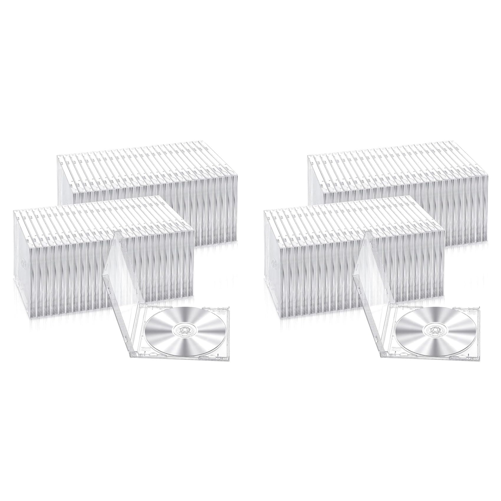50 Pezzi da 10,4 mm CD Jewel Cases Standard Singolo Trasparente CD Dvd Cover Protettiva di Ricambio