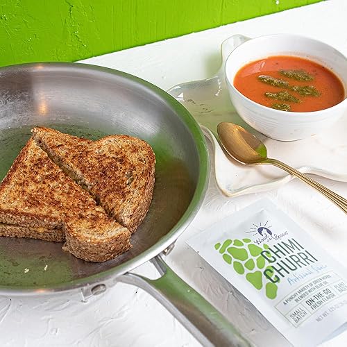 Miniatura 6 de Howl at the Spoon 's Paquete de 6 Salsas Chimichurri individuales con aceite de oliva para carne, pollo, tofu y más. Vegana, sin conservantes