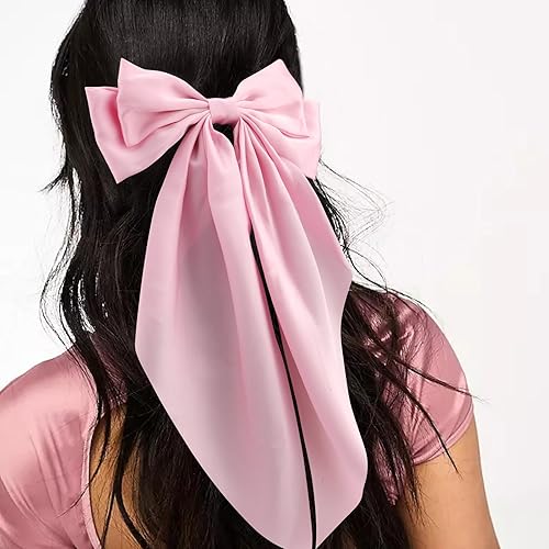 Miniatura 8 de Velscrun Lazos para el cabello para mujeres y niñas, 3 unidades, lazo para el cabello rosa, lazo azul morado, lazos grandes para el cabello, lazos