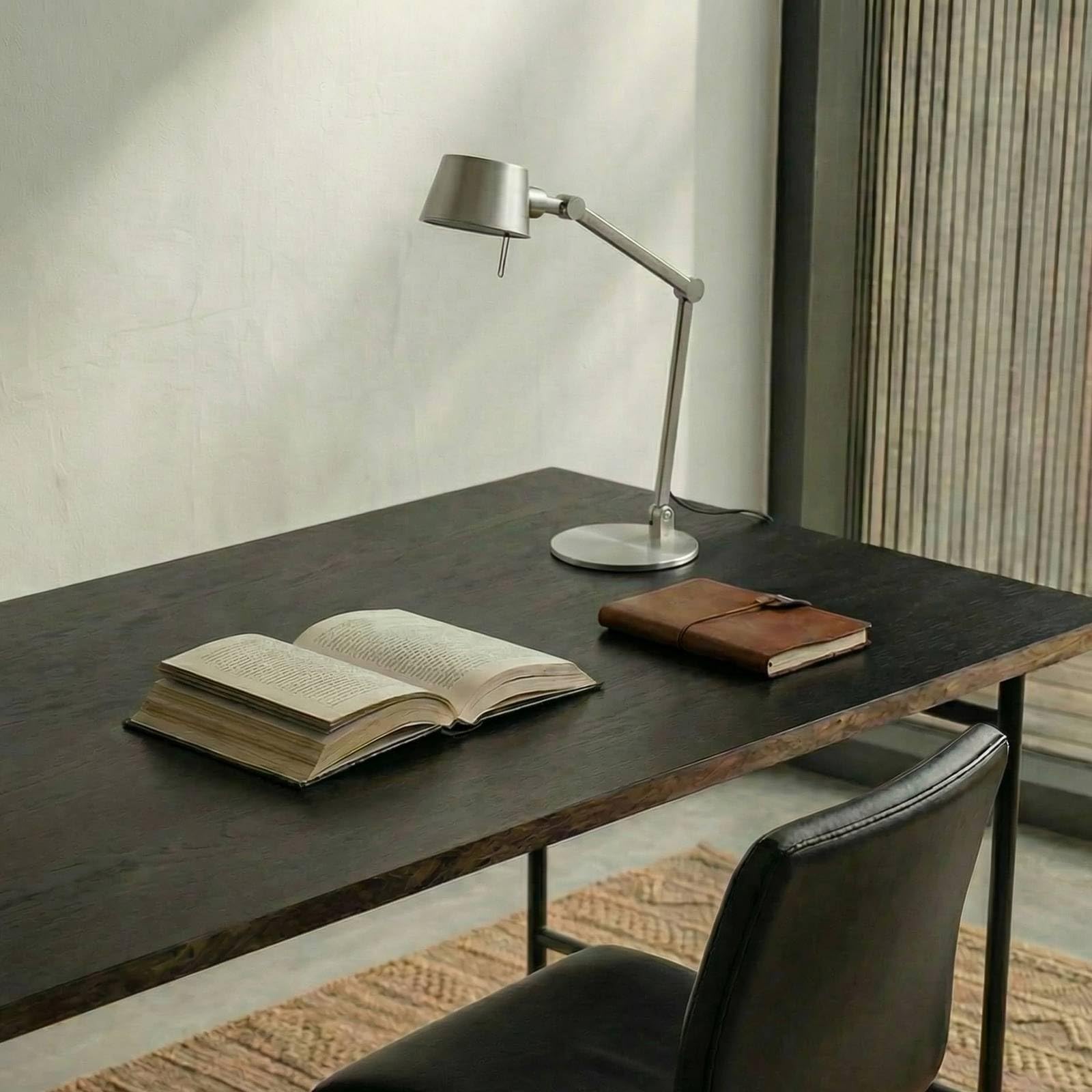 Lucande Tischlampe Silka (Modern) in Alu aus Metall (1 flammig, E27) - Tischleuchte Schreibtischlampe Nachttischlampe Wohnzimmerleuchte