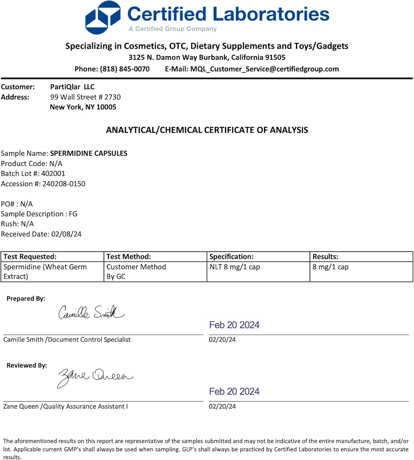 Spermidine Supplement - 99% Purity - 8 mg per Capsule - 3rd Party Lab Tested - for Men & Women Cellular Renewal, Longevity - Made in USA - 60 Capsules - Image 7