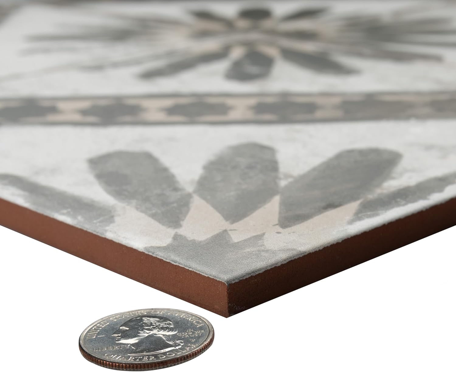 Kings Marrakech Charcoal Grey 17-5/8" x 17-5/8" Ceramic Floor and Wall Tile