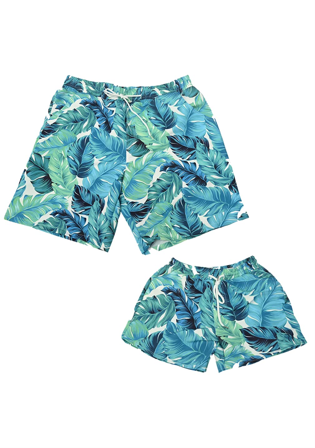 Bañador para padre e hijo OMZIN azul de talla Medium con cordón ajustable 7