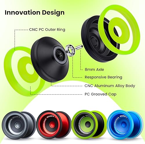 Miniatura 6 de MAGICYOYO V13 DEEPSPIN Yoyo bimaterial para niños de 8 a 12 años, Yoyo profesional de doble propósito para todos los niveles de habilidad, yoyo