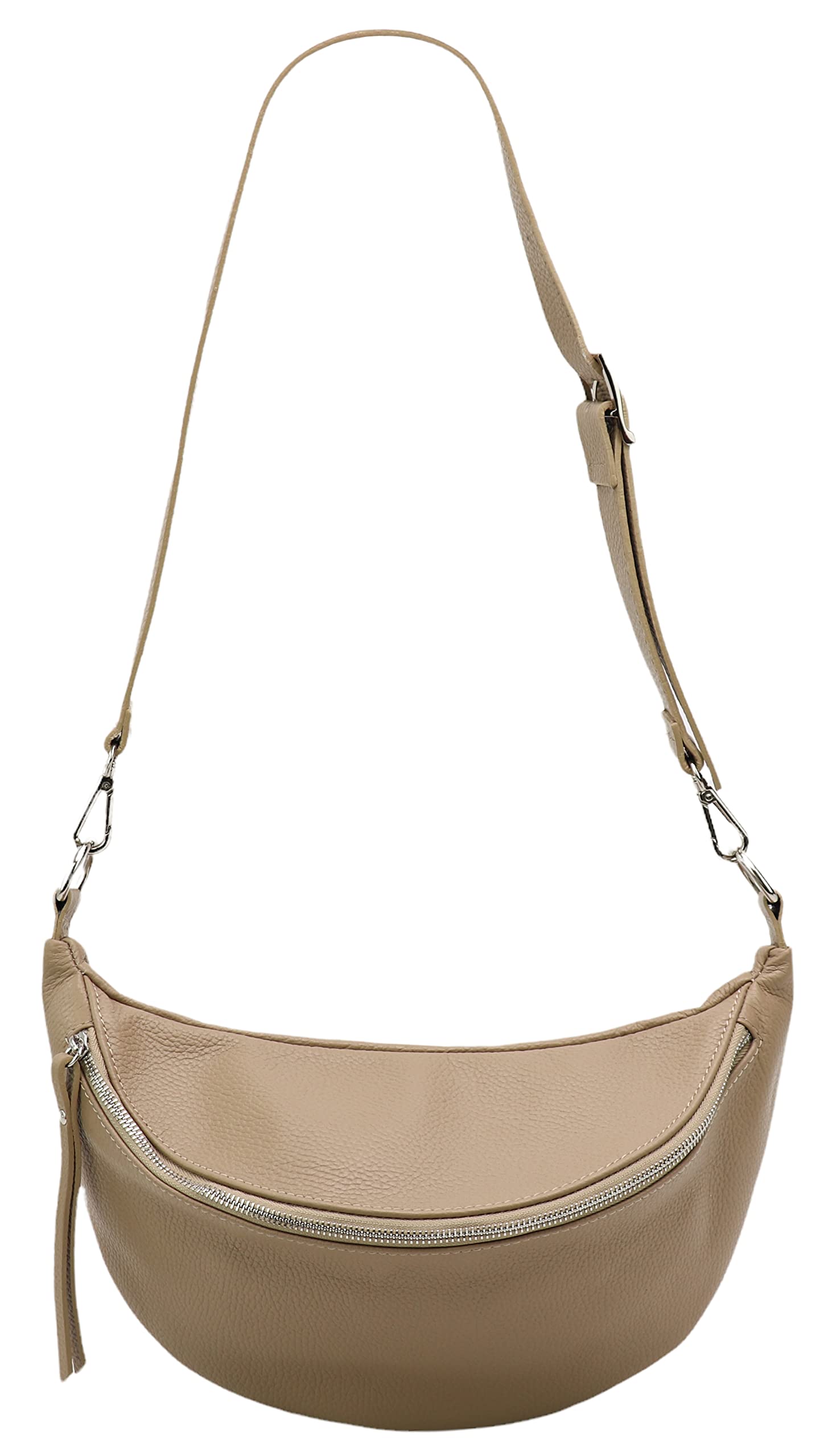 SH Leder Greta G747 - Tasca sul petto da donna, unisex, per festival, viaggi, taglia media, tracolla regolabile, in pelle, 37 x 21 cm