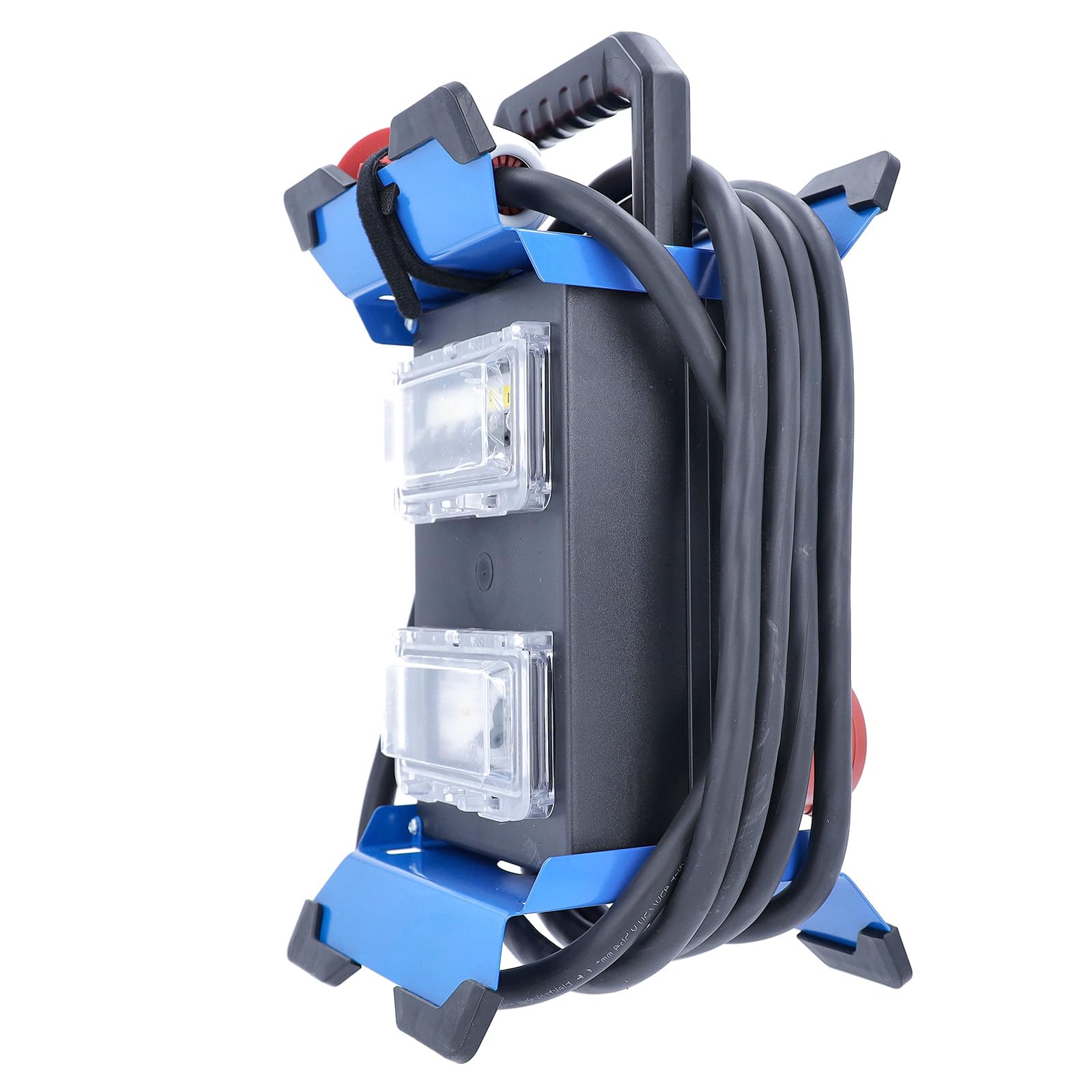 as - Schwabe 60963 - Distribuidor de corriente portátil (enchufe CEE 13 + 4 tomas schuko + 2 enchufes CEE + FI/RCD, IP44, fabricado en la UE I 60963)