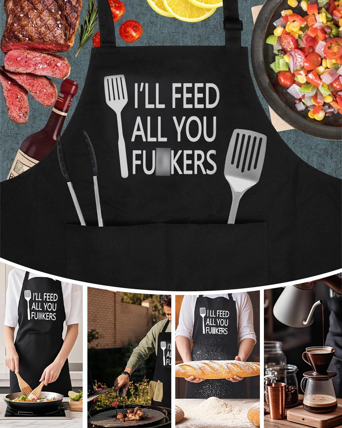 Divertidos delantales de cocina para hombres y mujeres, regalos divertidos para hombres, regalos divertidos para hombres, regalos del día del padre, regalos de cumpleaños para papá, padrastro,