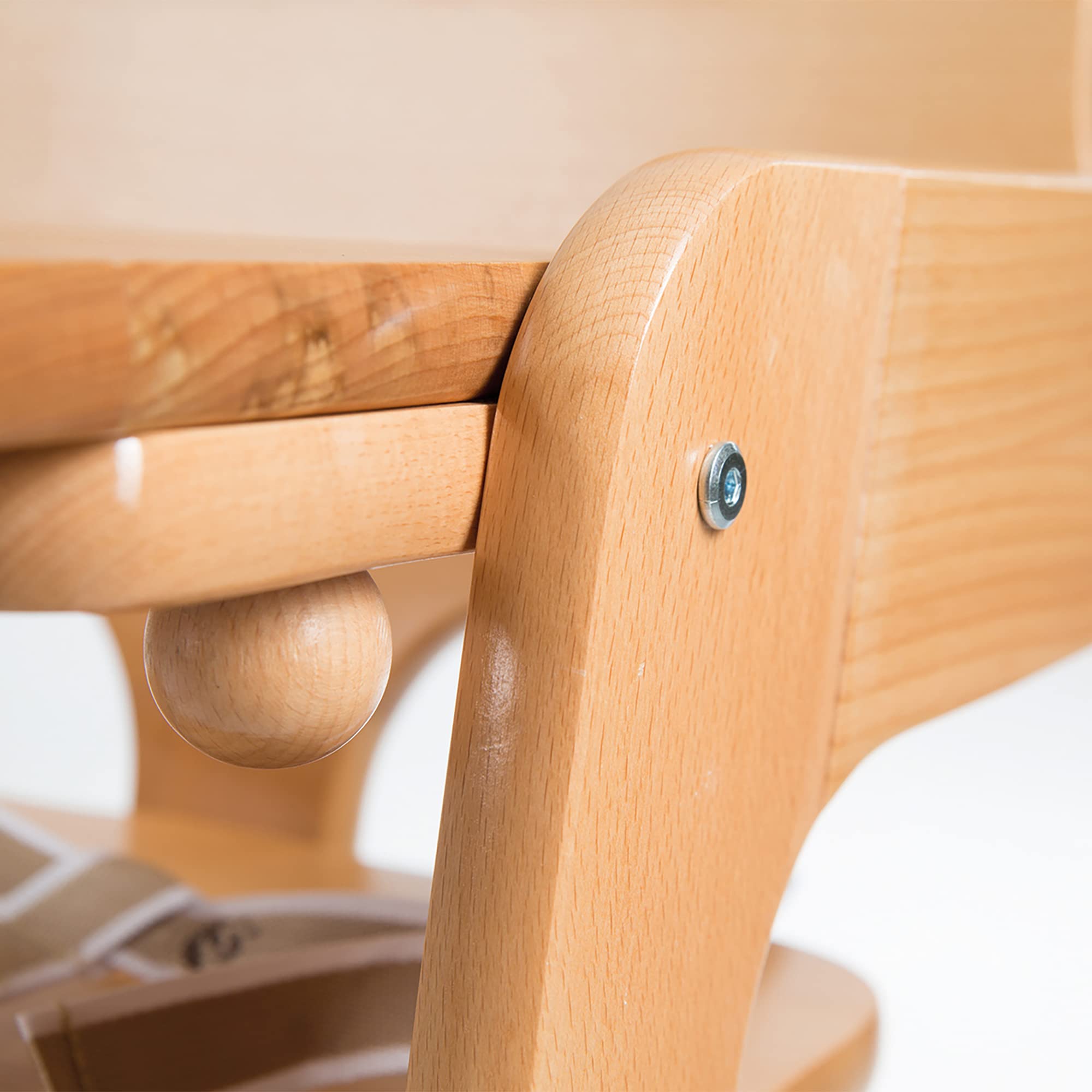 roba Chaise Haute Évolutive en Bois Massif Kid Up + Plateau Repas Détachable - Hauteur Réglable - 6 Mois jusqu'à 50 kg - Naturel