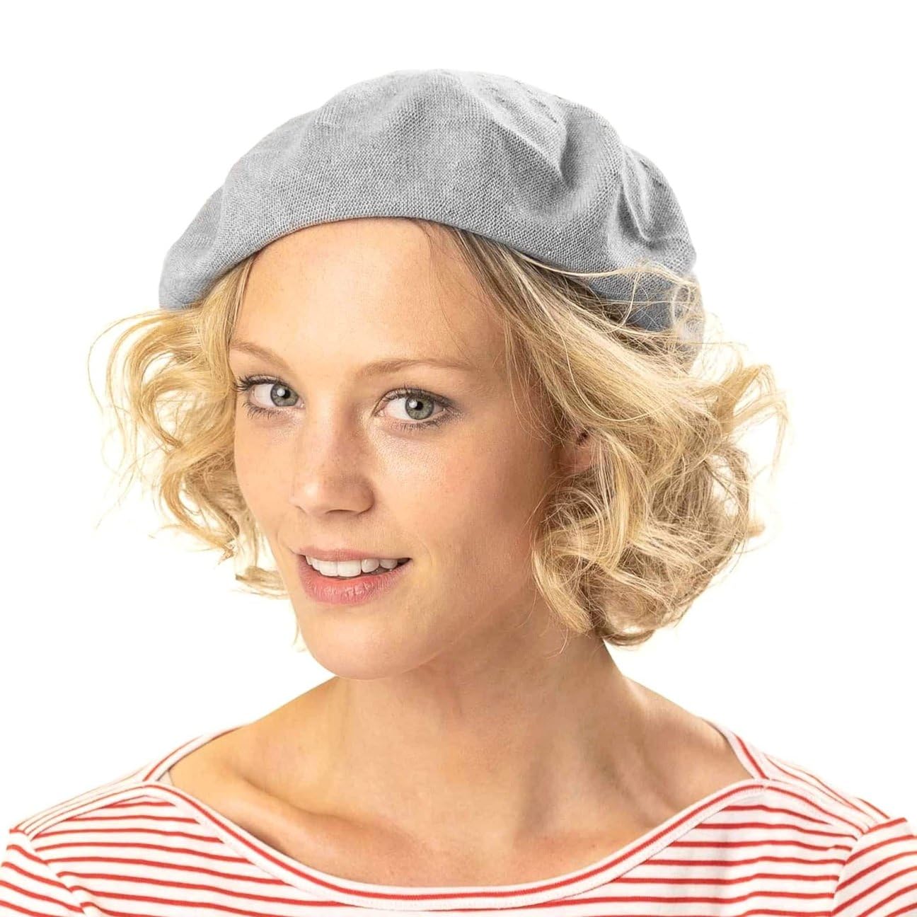 Seeberger Rollrand Baskenmütze Damenmütze Sommermütze Mütze Baske Damenbaske Damen/Kinder - Indoormütze Sommer Frühling-Sommer