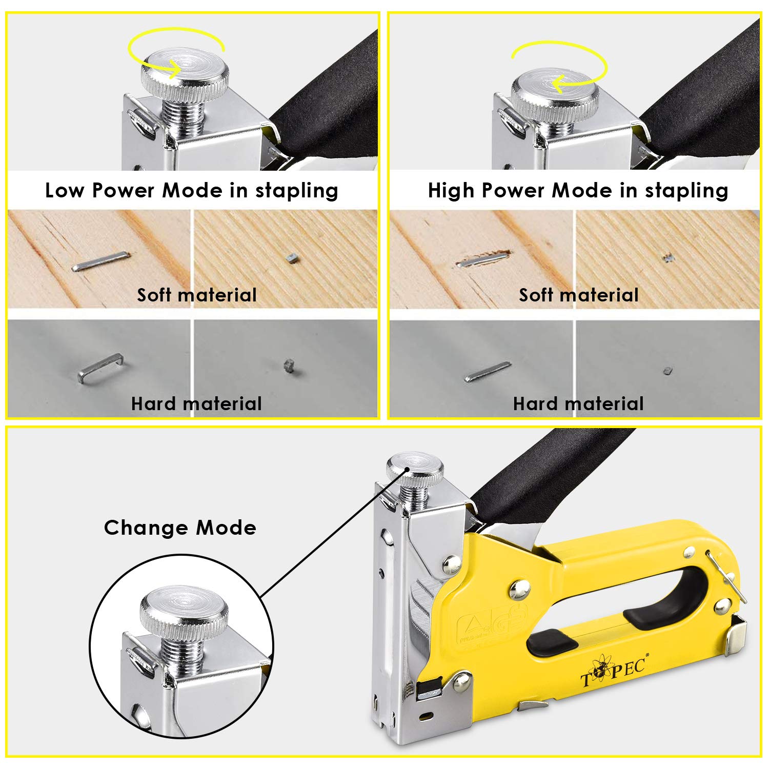 Topec Staple Gun with Staples, 4in1 Heavy Duty Staple Gun, 4000pcs Staples for Upholstery