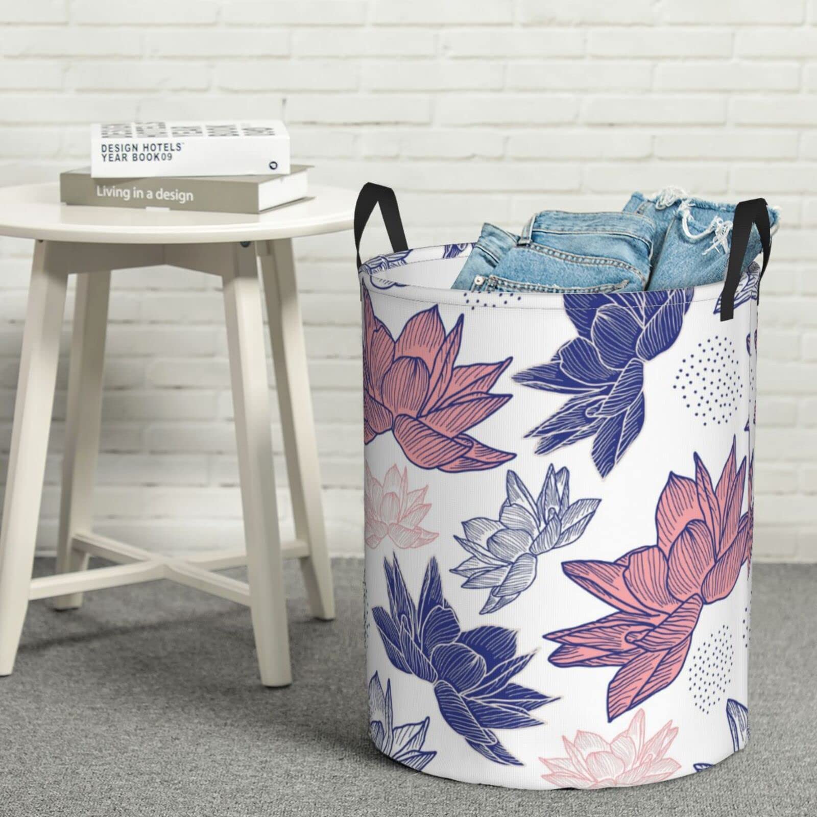 Panier à Linge Coloré à Pois Pliable Panier à Linge Grand Bac De